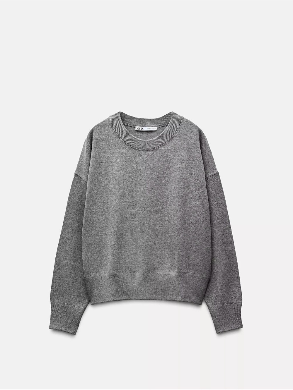 Zara Gray Crewneck Sweater